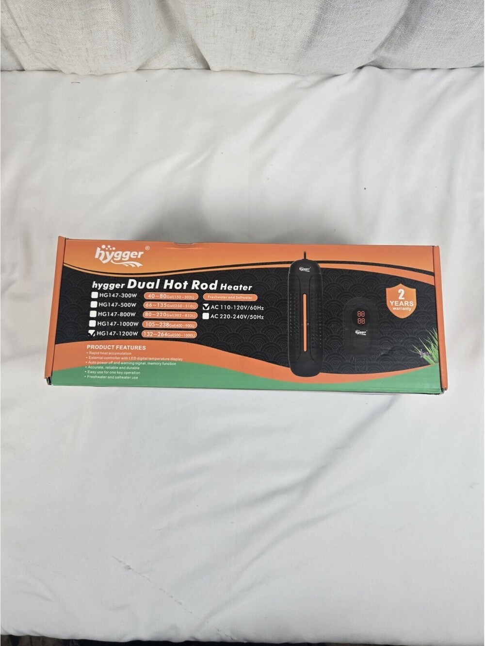 Hygger 1200W Aquarium Heater Digital Controller Fresh Saltwater 132-264 Gallon
